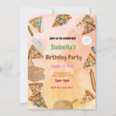 Pizza Party Bash : Amusant Anniversaire Invitation (Devant)