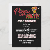 Pizza Party Birthday Invitation | Fun Slice Theme  (Devant)