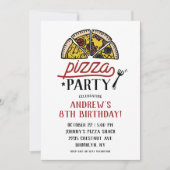 Pizza Party Birthday Invitation Kaart (Voorkant)