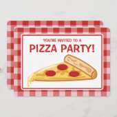 Pizza Party Birthday Kaart (Voorkant / Achterkant)