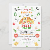 Pizza Party Birthday Kaart (Voorkant)