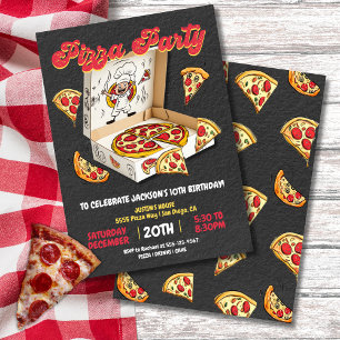 Pizza Party Box Verjaardag Kaart