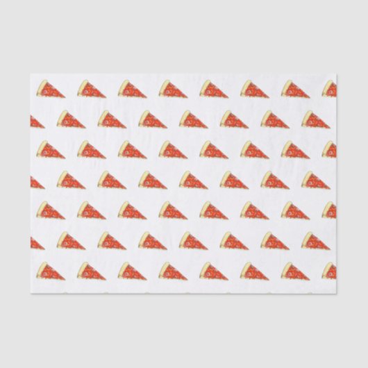 Pizza Party Cheese Pepperoni Pie Slice Pizzeria Tissuepapier (Voorkant)