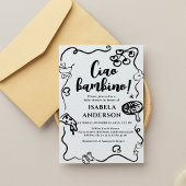 Pizza Party, Ciao Bambino Baby shower Invitation