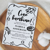 Pizza Party, Ciao Bambino Baby shower Invitation