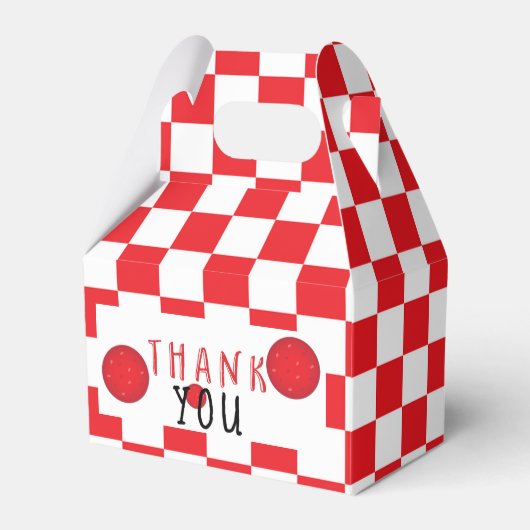 Pizza Party Dank u Verjaardag Treat Favoriet Dozen Bedankdoosjes (Voorkant Zijde)