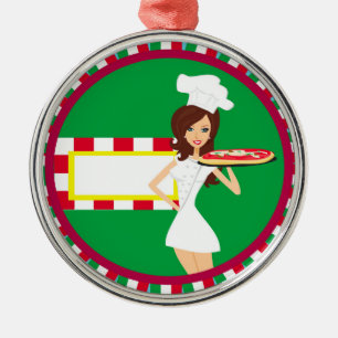 Pizza Party Decoration Metalen Ornament