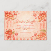 Pizza Party Diapper Raffle Informatiekaartje (Voorkant)