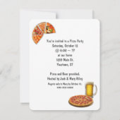 Pizza Party et invitation à la bière (Dos)