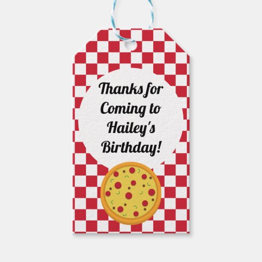 Pizza Party Favor Label Cadeaulabel (Voorkant)