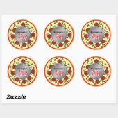 Pizza Party Favoriet Dank u Stickers (Vel)