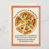 PIZZA PARTY / Graduation / etc. Invitation (Devant / Derrière)