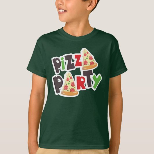 Pizza Party Hanes de base ComfortSoft® T-Shirt (Devant)