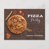 Pizza Party  Invitation Briefkaart (Voorkant)
