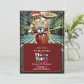 Pizza Party ! Invitation de livraison de chats (Debout devant)