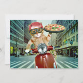 Pizza Party ! Invitation de livraison de chats (Dos)