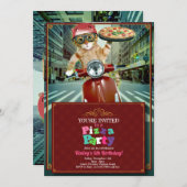 Pizza Party ! Invitation de livraison de chats (Devant / Derrière)