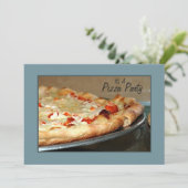 Pizza Party Invitation Kaart (Staand voorkant)