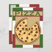 Pizza Party Invitation Uitnodiging Briefkaart (Voorkant / Achterkant)