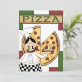 Pizza Party Kaart (Staand voorkant)