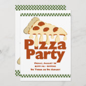 Pizza Party Kaart (Voorkant / Achterkant)