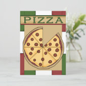 Pizza Party Kaart (Staand voorkant)