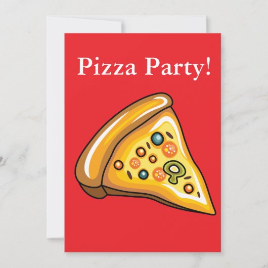 Pizza Party Kaart (Voorkant)