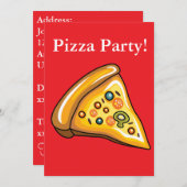 Pizza Party Kaart (Voorkant / Achterkant)