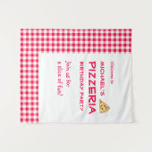 Pizza Party Kids Birthday Wandkleed (Voorkant (horizontaal))