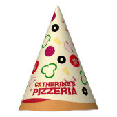 Pizza Party Kinderen Birthday Feesthoedjes (Voorkant)