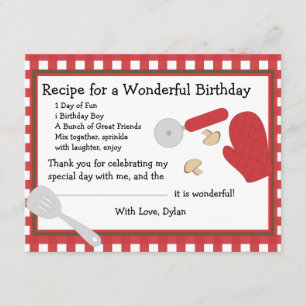 Pizza Party Merci note