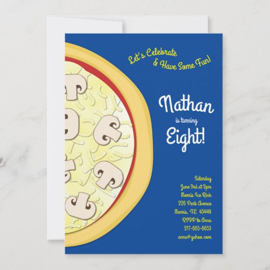 Pizza Party Mushrrom Pizza Kaart (Voorkant)