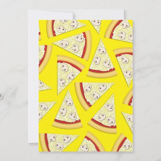Pizza Party Mushrrom Pizza Kaart (Achterkant)