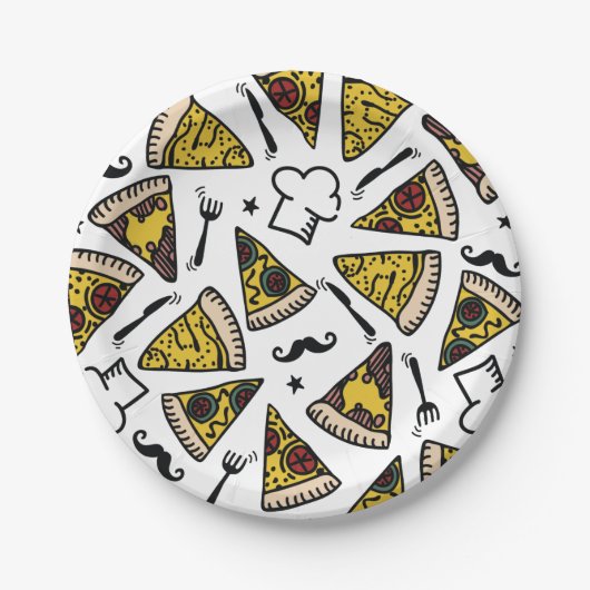 Pizza Party Pattern Bord (Voorkant)