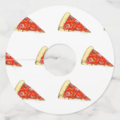 Pizza Party Pepperoni Cheese New York Pizzeria Wijnglaslabel (Voorkant)