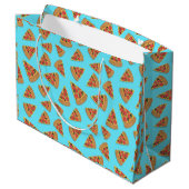 Pizza Party Pepperoni Novelty Blue Grand sac cadea (Dos Angle)