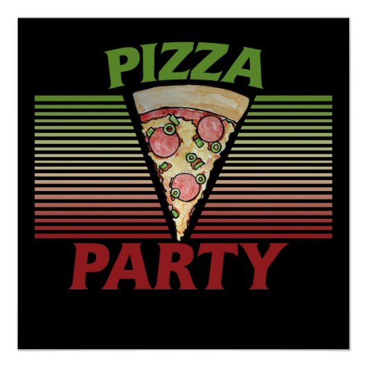 Pizza Party Perfect Poster (Voorkant)