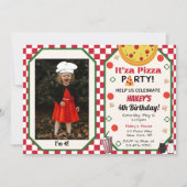Pizza Party Photo Invitation (Devant)