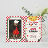 Pizza Party Photo Invitation (Debout devant)
