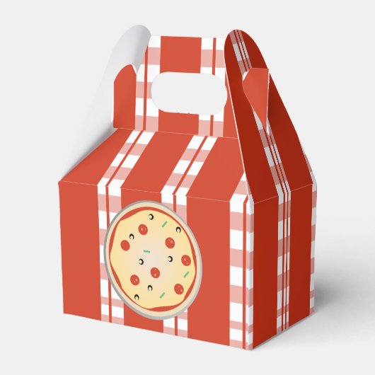Pizza Party Pie Mix Pizza Pset Stripes Bedankdoosjes (Achterkant)
