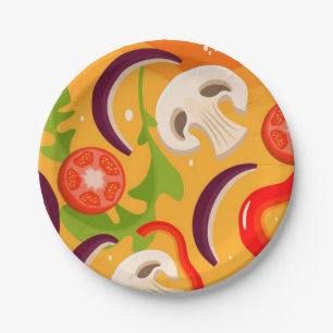 Pizza Party Pizza Diner Picknick Papieren Bordje