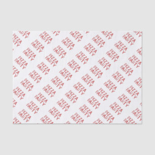 Pizza Party Red Text-Tissue Paper Tissuepapier