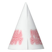 Pizza Party Simple Feesthoedjes (Achterkant)