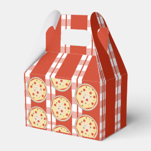 Pizza Party Taart Mix Pizza Geruite Strepen Bedankdoosjes