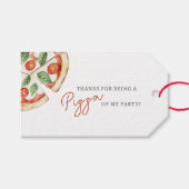 Pizza Party Thank you Cadeaulabel (Voorkant (Horizontaal))