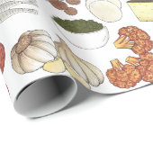 Pizza Party Toppings Italiaans Eten Pizzeria Pie Cadeaupapier (Rol Hoek)