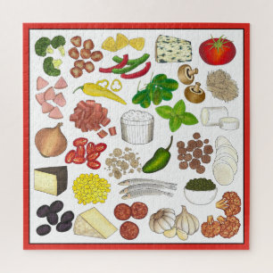 Pizza Party Toppings Italiaans Eten Pizzeria Pie Legpuzzel