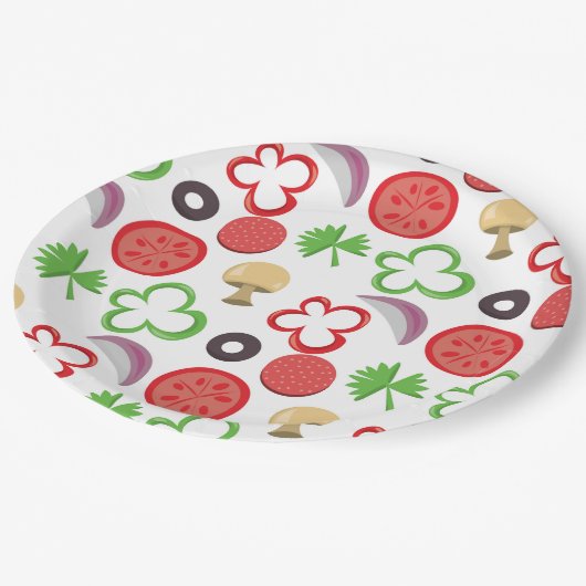 Pizza Party toppings paper bord (Gekanteld)