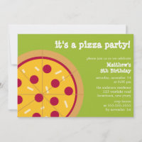 Pizza Party-uitnodigingen