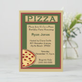 Pizza Party-uitnodigingen Kaart (Staand voorkant)